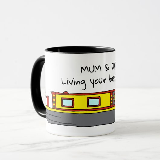Mug Canal Narrowboat Owner Best Life Quote (Devant gauche)