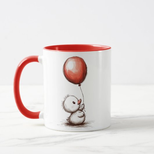 Mug Canard à boulettes à boulettes rouges (Gauche)