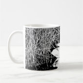 Mug Canard à roseaux Lac noir et blanc Faune Nature (Gauche)