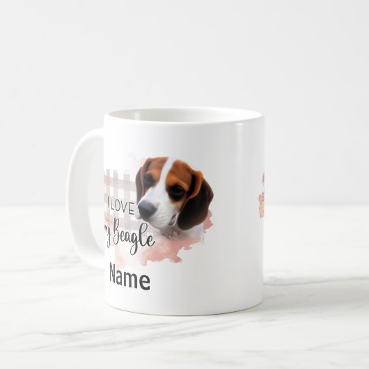 Mug Canard Beagle café Mug, Coupe (Devant gauche)