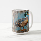 Mug Canard, colvert, charme rustique, cadeau pour lui (Devant droit)