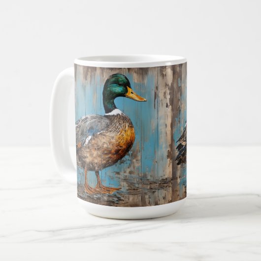 Mug Canard, colvert, charme rustique, cadeau pour lui (Devant gauche)