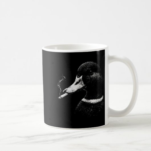 Mug Canard colvert de chasse de canard fumeur drôle fu (Droite)