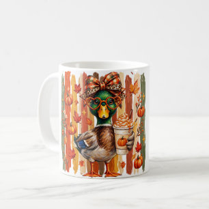 Mug Canard colvert préppy automne Coquette Citrouille