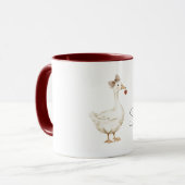 Mug Canard Crème Arc Rouge Cœur (Devant gauche)