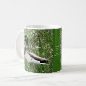 Mug Canard de B55 Mallard Drake Greenhead dans l'herbe (Devant gauche)