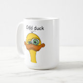 Mug Canard de dessin animé bizarre (Devant gauche)