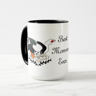 Mug Canard de la Moscovie sur un nid d'oeufs
