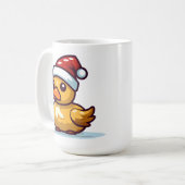 Mug Canard de Noël en chapeau de Santa (Devant gauche)