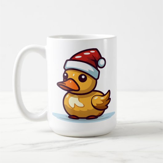 Mug Canard de Noël en chapeau de Santa (Gauche)