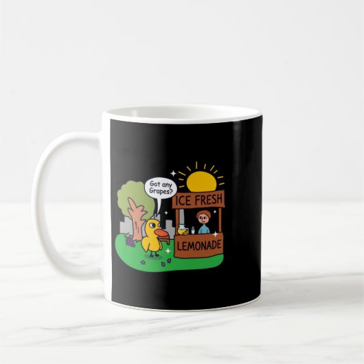 Mug Canard Demande Des Raisins Étalage De Limonade (Gauche)