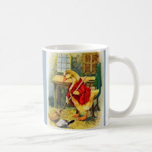 Mug canard des années 1930 balayant le plancher