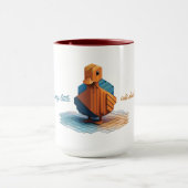 Mug Canard en bois isométrique (Centre)