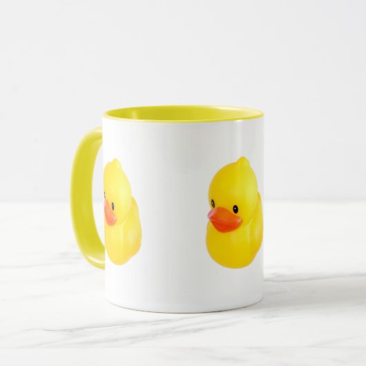 Mug Canard en caoutchouc jaune lumineux (Devant gauche)