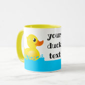 Mug Canard en caoutchouc jaune mou éclaboussant (Devant gauche)