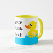 Mug Canard en caoutchouc jaune mou éclaboussant (Devant droit)