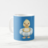 Mug Canard jaune heureux bleu (Devant gauche)