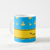 Mug Canard jaune nommé fait sur commande en caoutchouc (Devant gauche)