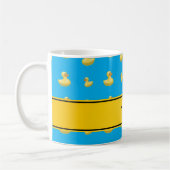 Mug Canard jaune nommé fait sur commande en caoutchouc (Gauche)