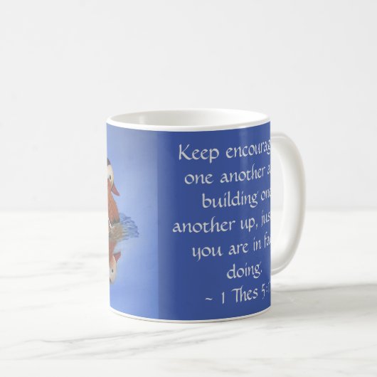 Mug Canard nager avec la Bible Verse JW (Devant droit)