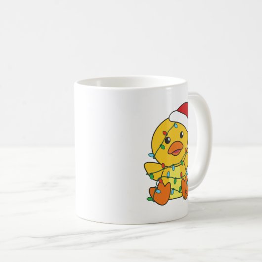 Mug Canard Noël Animaux d'hiver Canard de vacances (Devant droit)
