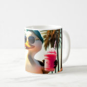 Mug Canard Rétro Drôle à Roulettes d'Été (Devant droit)