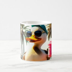Mug Canard Rétro Drôle à Roulettes d'Été