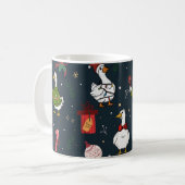Mug Canards de Noël drôles en motif transparent (Devant gauche)