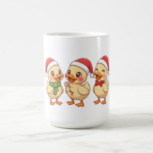 Mug Canards de Noël Kawaii Mignons Fêtes de fin d'an