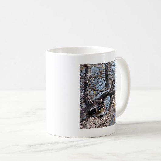 Mug Canards en bois dans un arbre (Devant droit)
