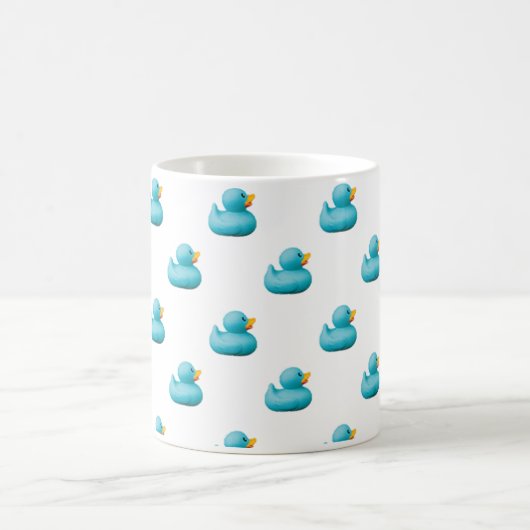Mug Canards en caoutchouc bleu personnalisables par st (Centre)