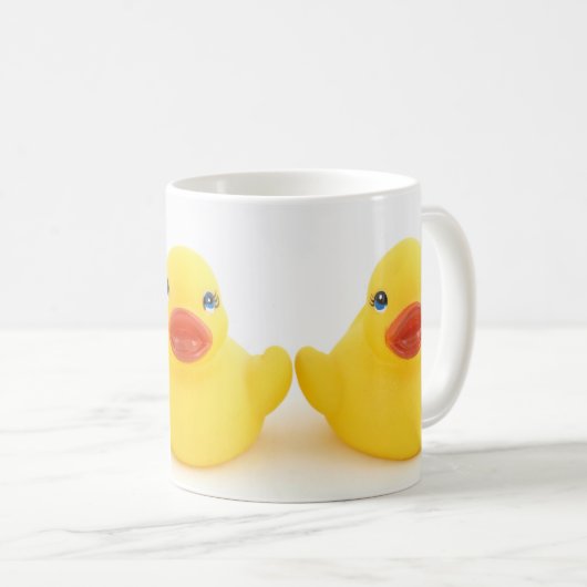 Mug Canards en caoutchouc jaunes (Devant droit)