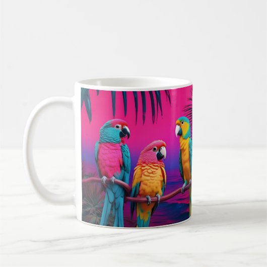 Mug Canarie et perroquet (Gauche)