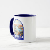 Mug Canberra Australie Travel Art Vintage (Devant gauche)