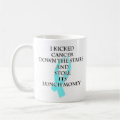 Mug Cancer Bully (ruban bleu clair) (Gauche)
