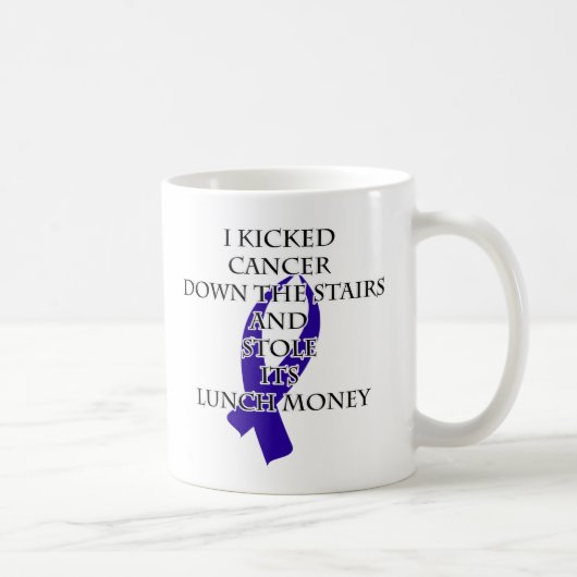 Mug Cancer Bully (ruban bleu foncé) (Droite)