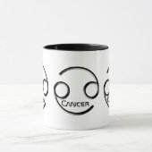 Mug CANCER, Conception abstraite du signe zodiaque, (Centre)