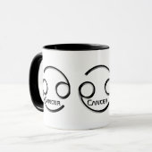 Mug CANCER, Conception abstraite du signe zodiaque, (Devant gauche)
