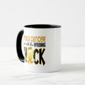 Mug Cancer d'annexe sali avec le poussin faux (Devant gauche)