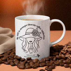 Mug Cancer de la peau Melanoma Sensibilisation Gris Ri