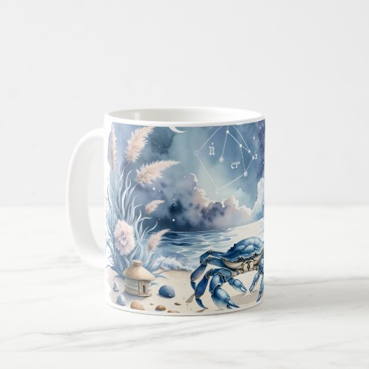 Mug Cancer de l'aquarelle (Devant gauche)
