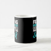 Mug Cancer de l'ovaire Inspirer les femmes Fête des mè (Centre)