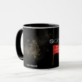 Mug Cancer Drapeaux rouges Astrologie Musique | Drôle  (Devant gauche)