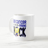 Mug Cancer du colon sali avec le poussin faux (Devant gauche)
