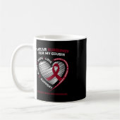 Mug Cancer du Sang Porter la Bourgogne Cousine multipl (Gauche)