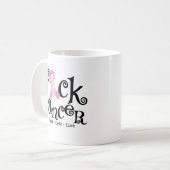 Mug Cancer du sein de F*CK (ruban rose) (Devant gauche)