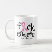 Mug Cancer du sein de F*CK (ruban rose) (Gauche)