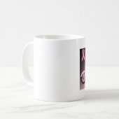 Mug Cancer du sein de ruban de rose de vélo de Harley (Devant gauche)