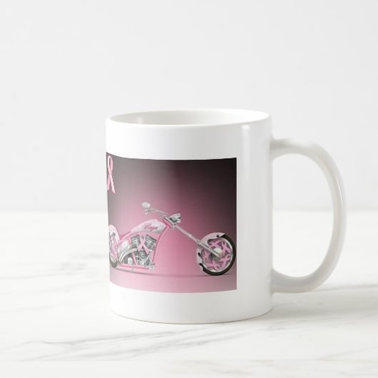 Mug Cancer du sein de ruban de rose de vélo de Harley (Droite)