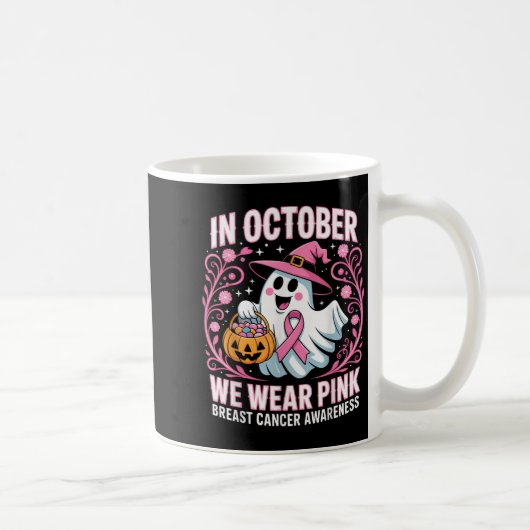 Mug Cancer Du Sein Femmes Halloween En Octobre Nous Po (Droite)